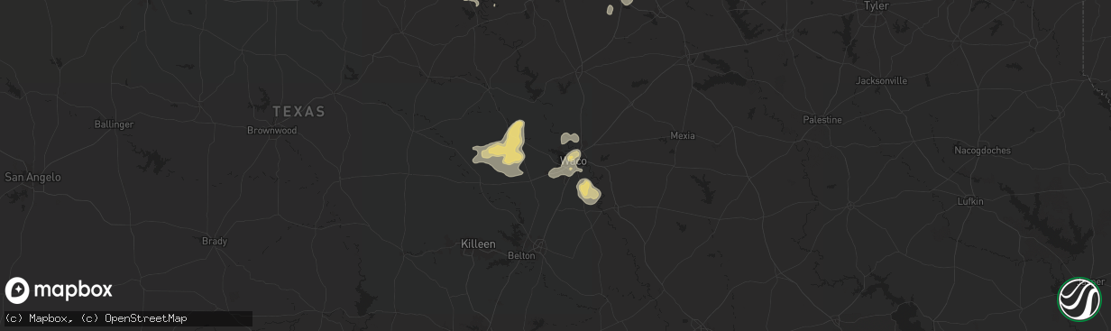 Hail map in Woodway, TX on May 30, 2024