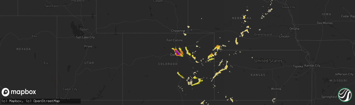 Hail map on May 30, 2024