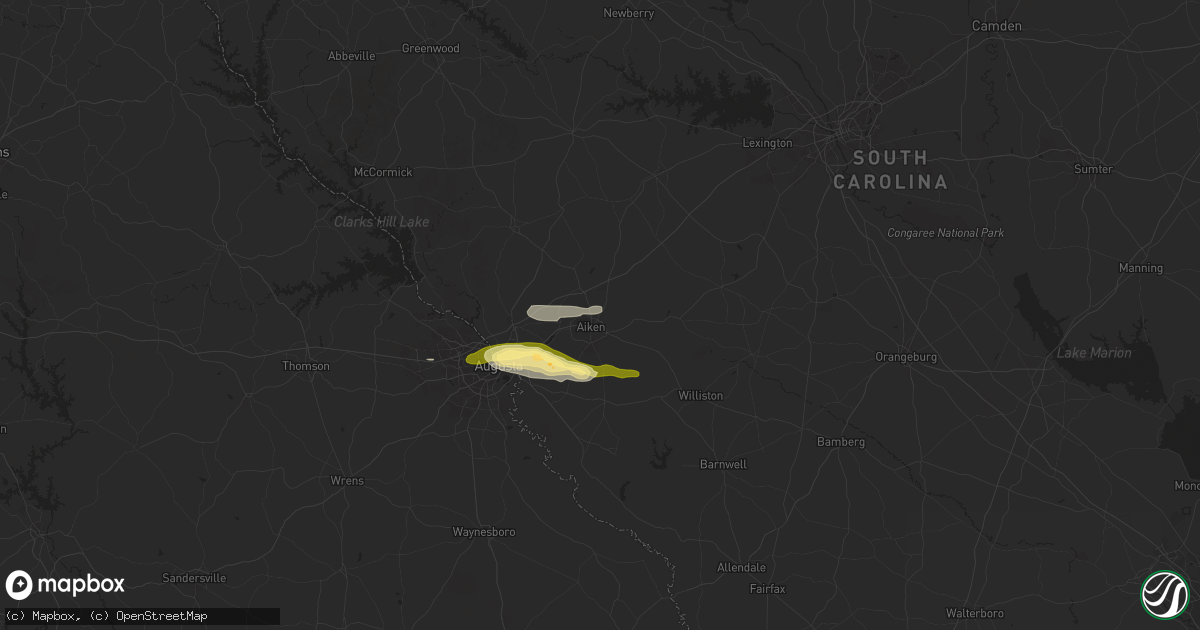 Hail map in Aiken, SC on May 30, 2025