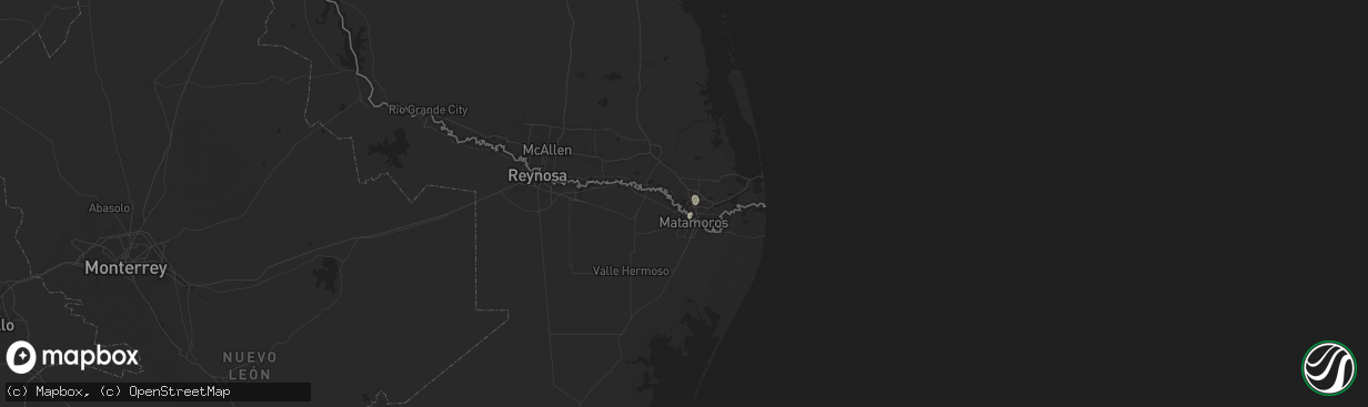 Hail map in Brownsville, TX on May 30, 2025
