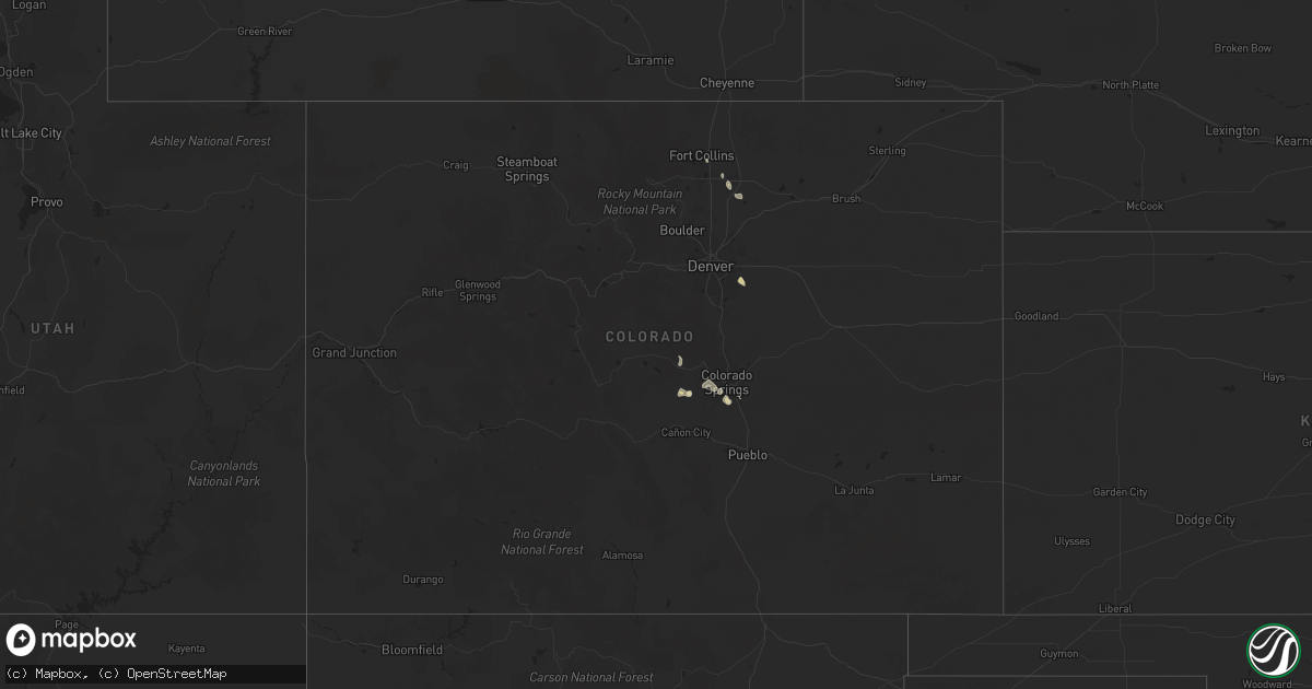 Hail map in Colorado on May 30, 2025