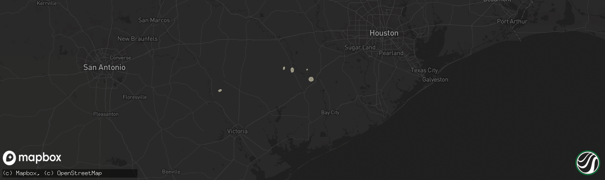 Hail map in El Campo, TX on May 30, 2025