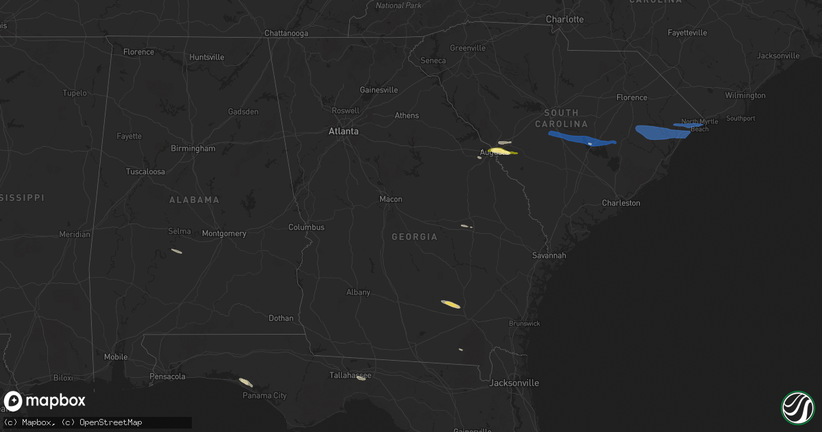 Hail map in Georgia on May 30, 2025