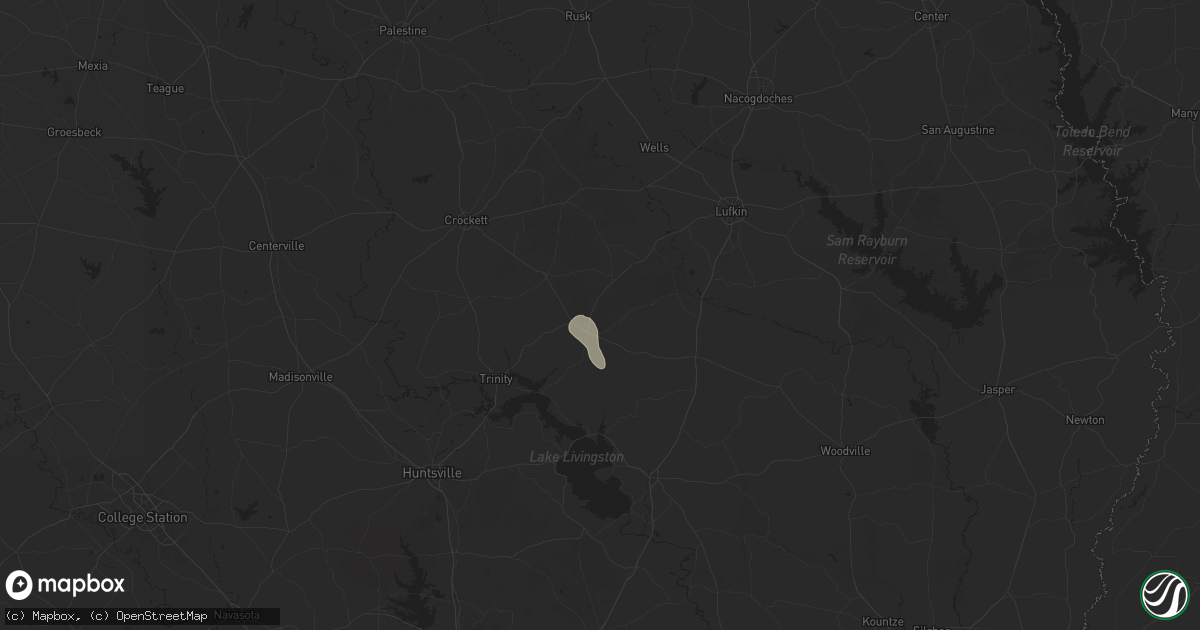 Hail map in Groveton, TX on May 30, 2025