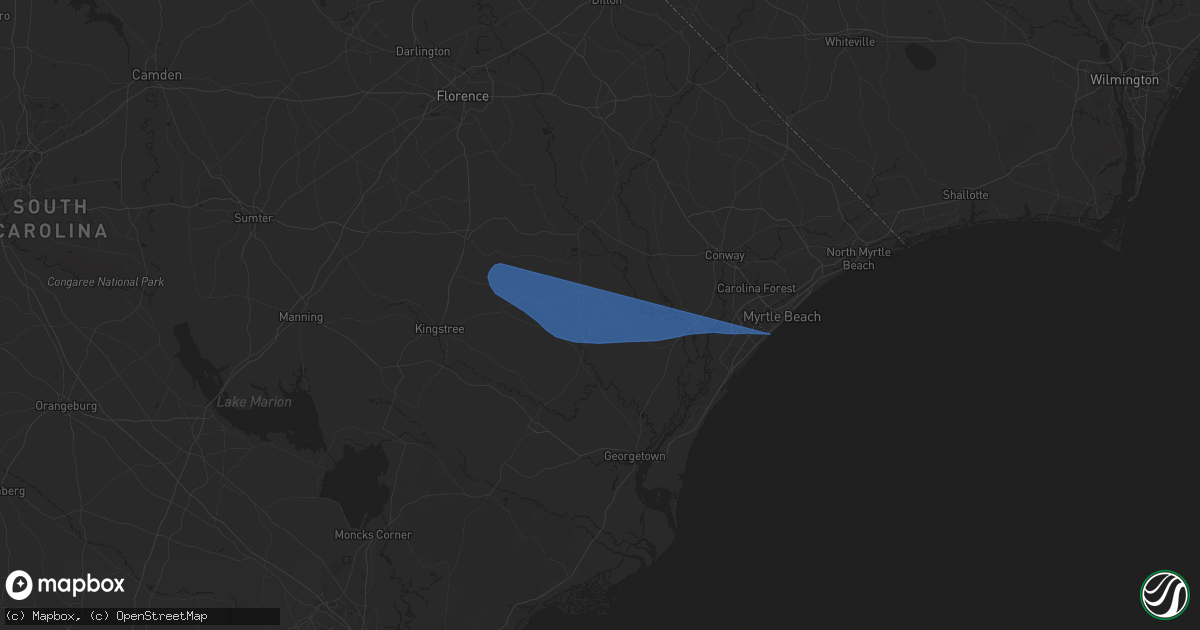 Hail map in Hemingway, SC on May 30, 2025