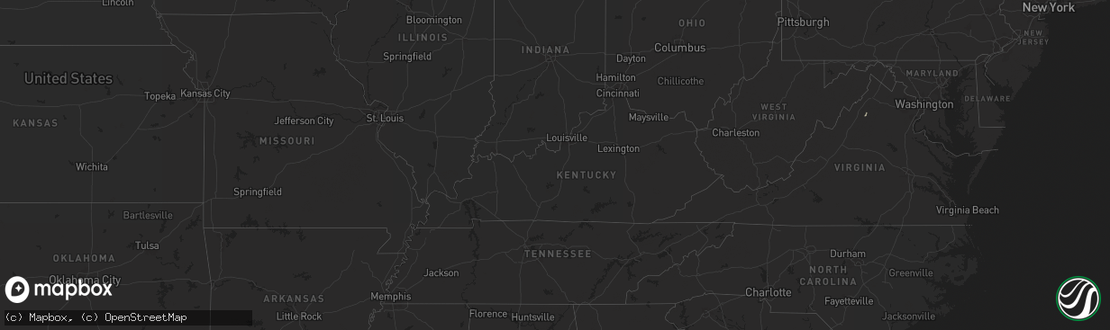 Hail map in Kentucky on May 30, 2025