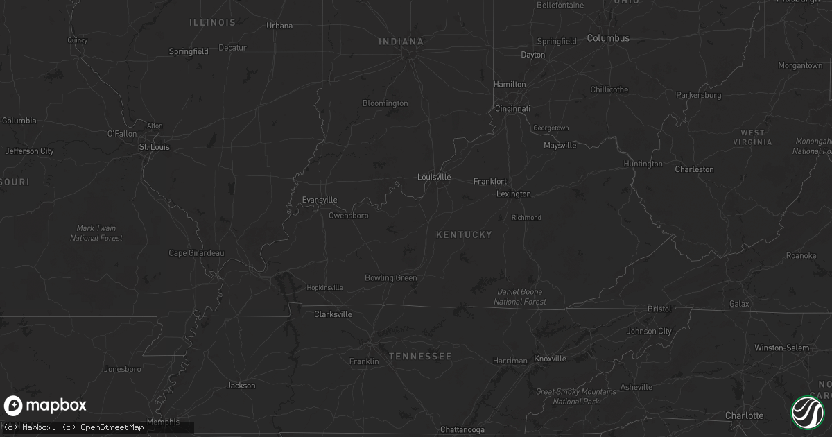 Hail map in Kentucky on May 30, 2025