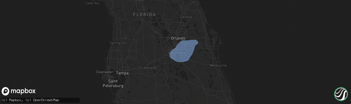 Hail map in Kissimmee, FL on May 30, 2025