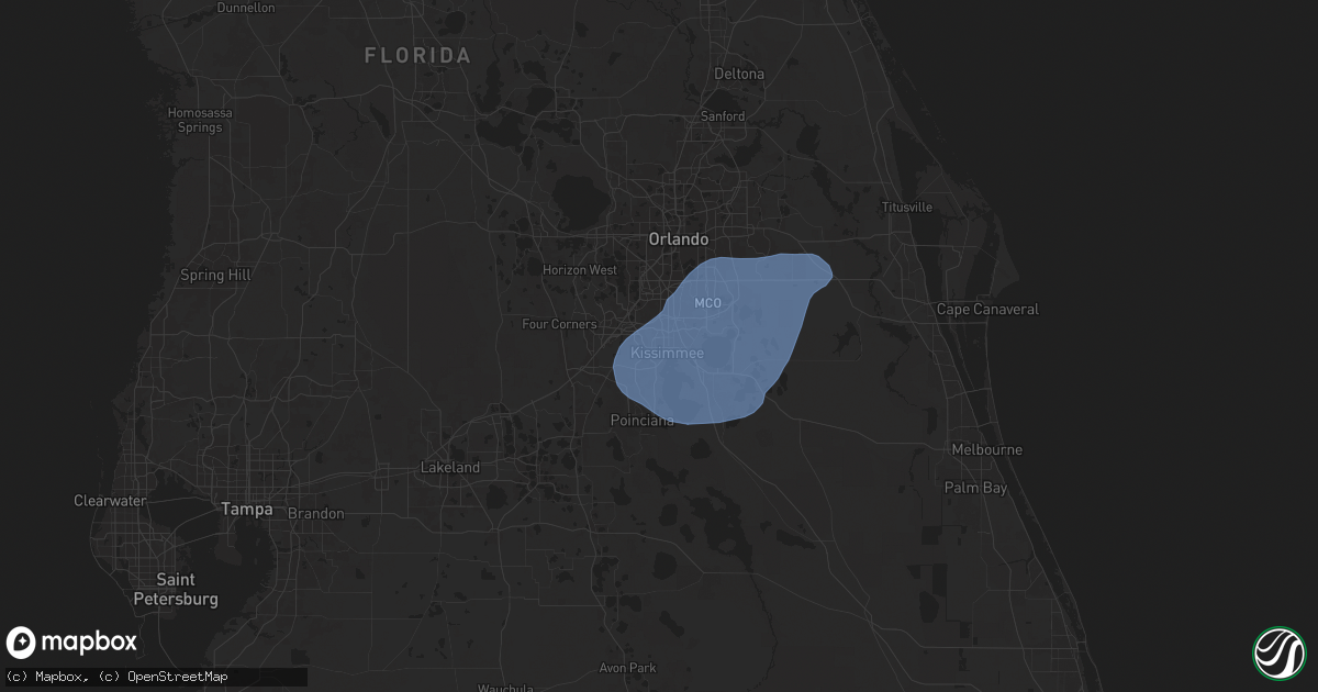 Hail map in Kissimmee, FL on May 30, 2025