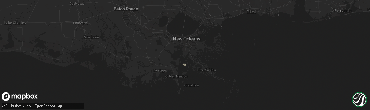 Hail map in Lafitte, LA on May 30, 2025