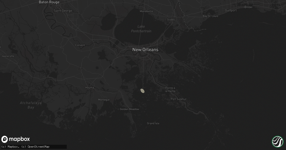 Hail map in Lafitte, LA on May 30, 2025