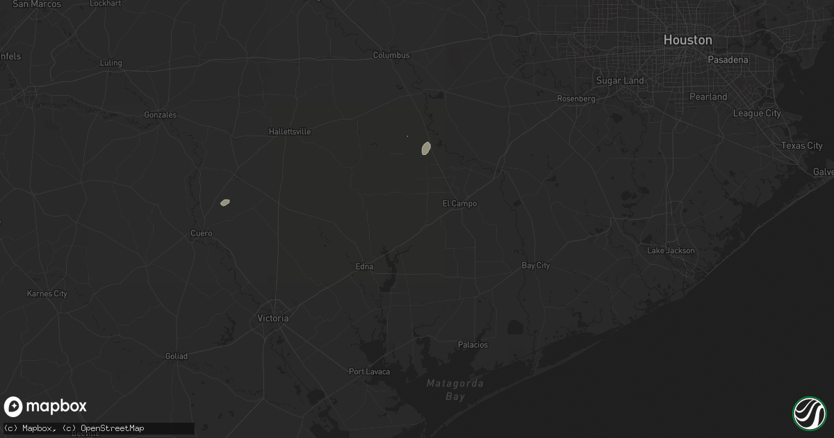Hail map in Louise, TX on May 30, 2025