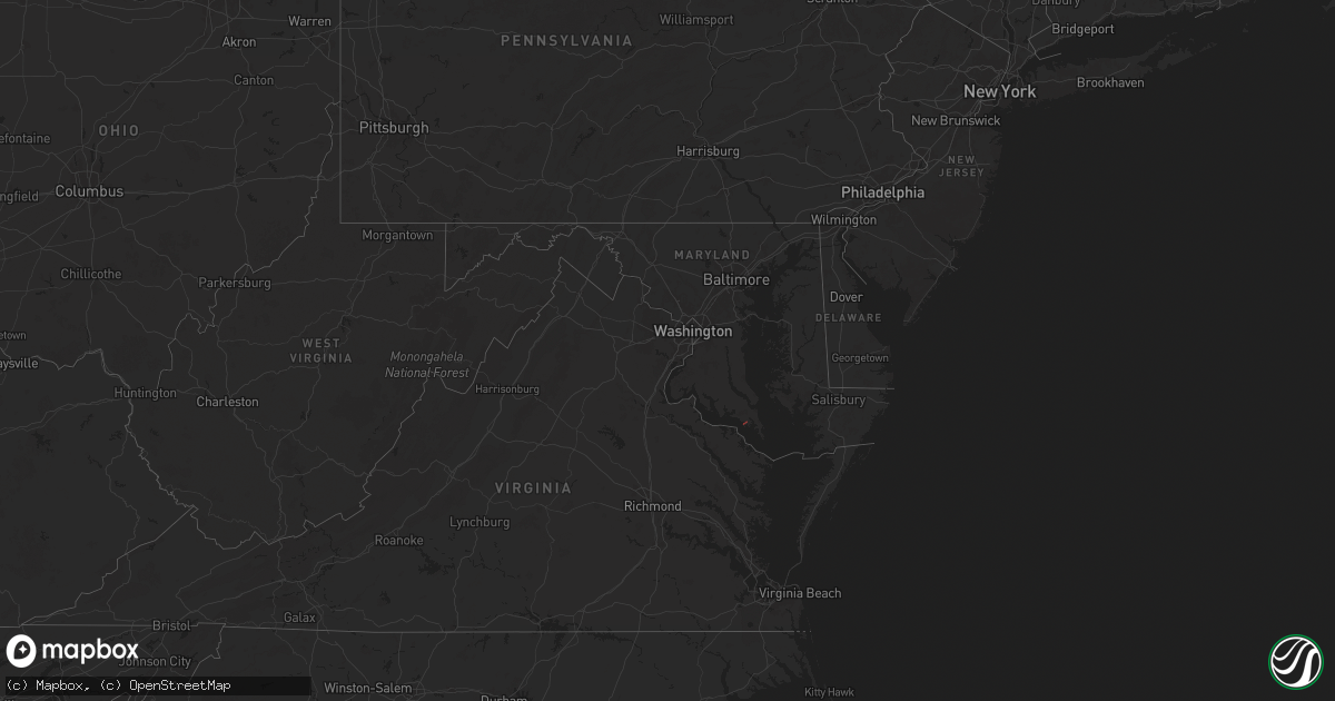 Hail map in Maryland on May 30, 2025