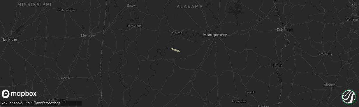 Hail map in Minter, AL on May 30, 2025