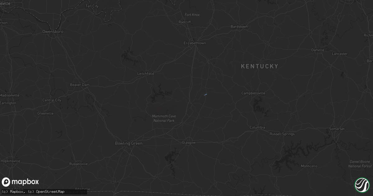 Hail map in Munfordville, KY on May 30, 2025