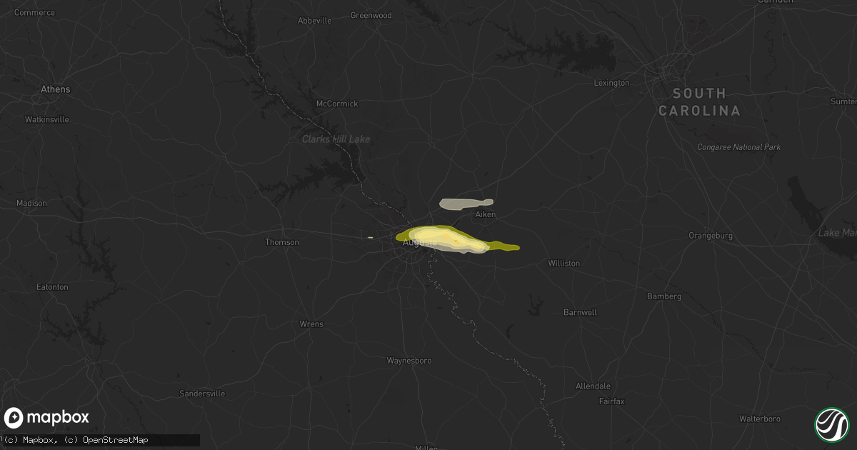 Hail map in North Augusta, SC on May 30, 2025
