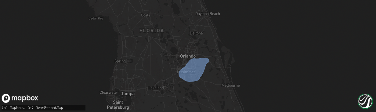 Hail map in Orlando, FL on May 30, 2025
