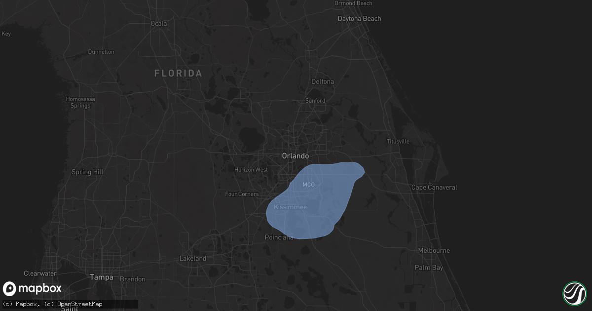 Hail map in Orlando, FL on May 30, 2025