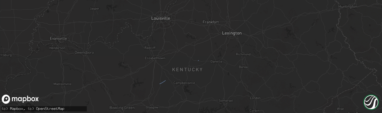 Hail map in Springfield, KY on May 30, 2025
