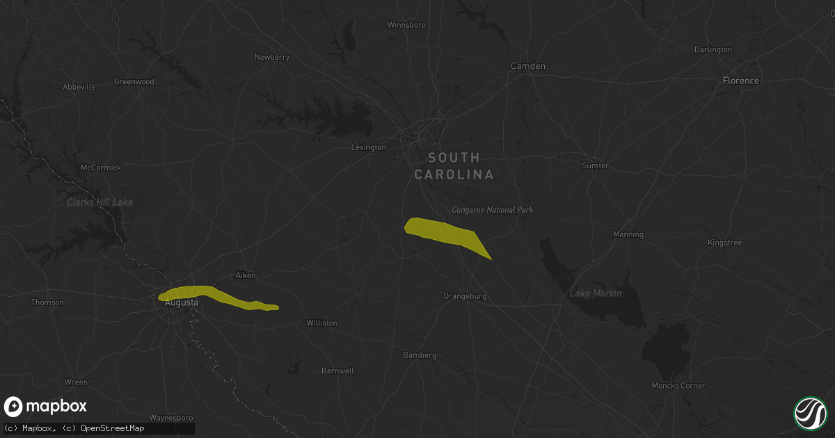 Hail map in Swansea, SC on May 30, 2025