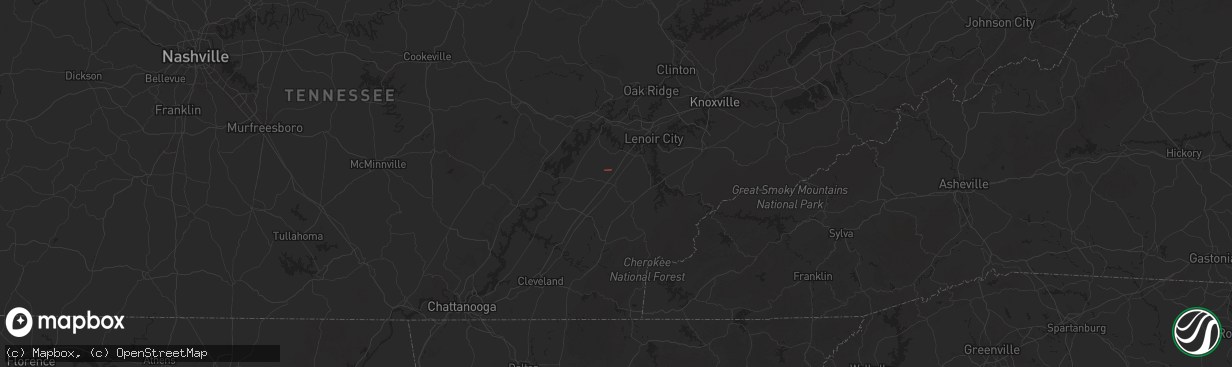 Hail map in Sweetwater, TN on May 30, 2025