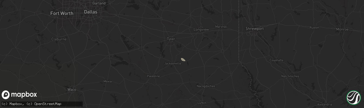 Hail map in Troup, TX on May 30, 2025