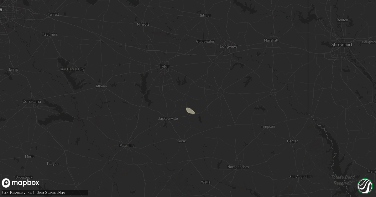 Hail map in Troup, TX on May 30, 2025