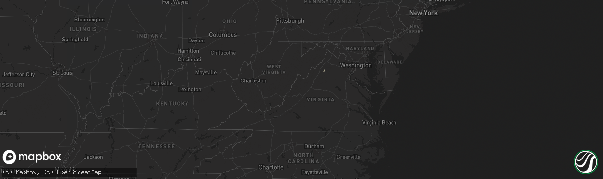 Hail map in Virginia on May 30, 2025