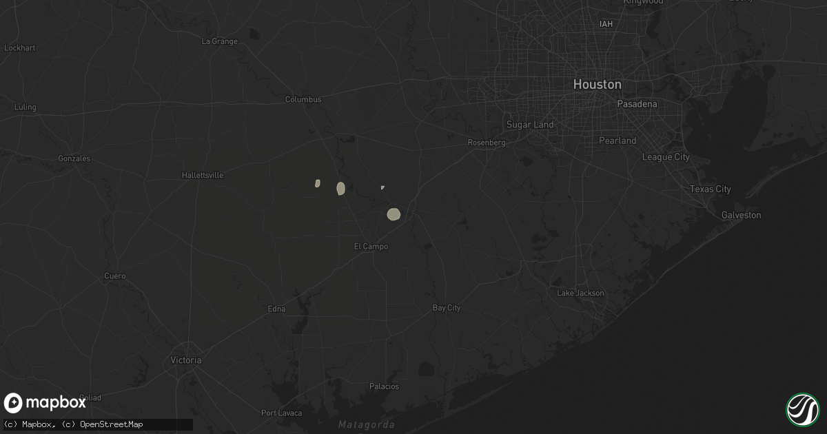 Hail map in Wharton, TX on May 30, 2025