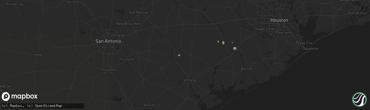 Hail map in Yoakum, TX on May 30, 2025