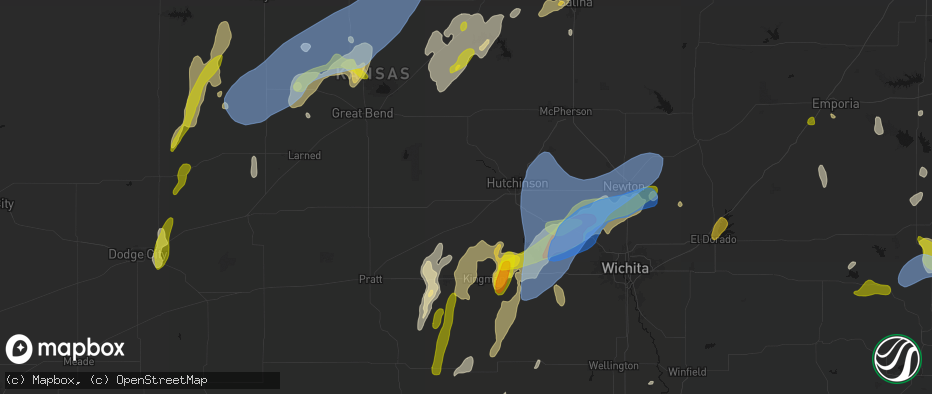 Hail map in Abbyville, KS on May 30, 2026