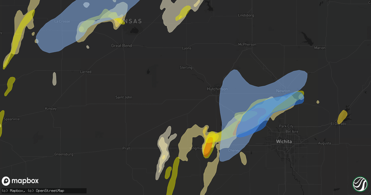 Hail map in Abbyville, KS on May 30, 2026