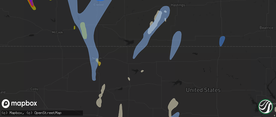 Hail map in Agra, KS on May 30, 2026