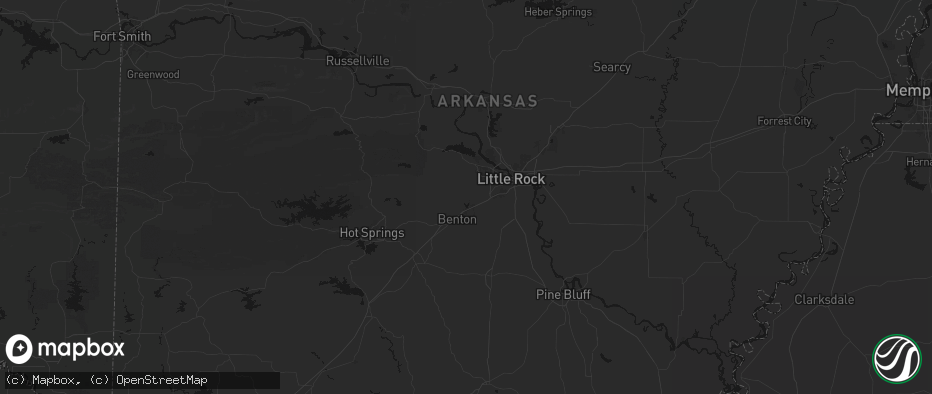 Hail map in Alexander, AR on May 30, 2026