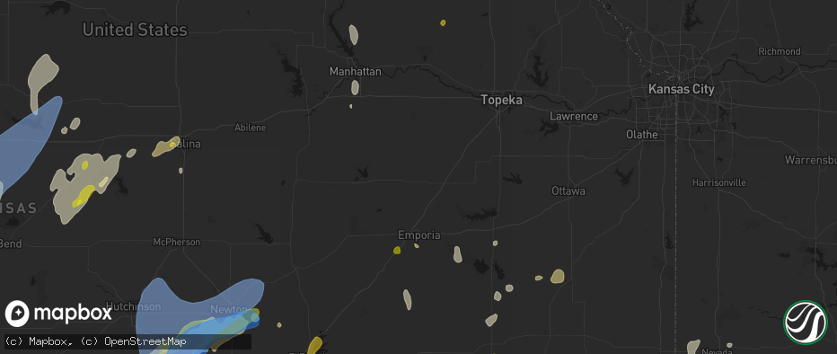 Hail map in Allen, KS on May 30, 2026