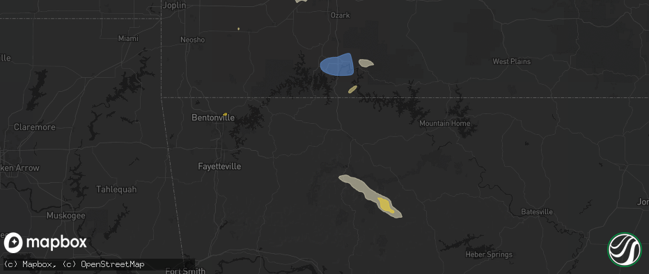 Hail map in Alpena, AR on May 30, 2026