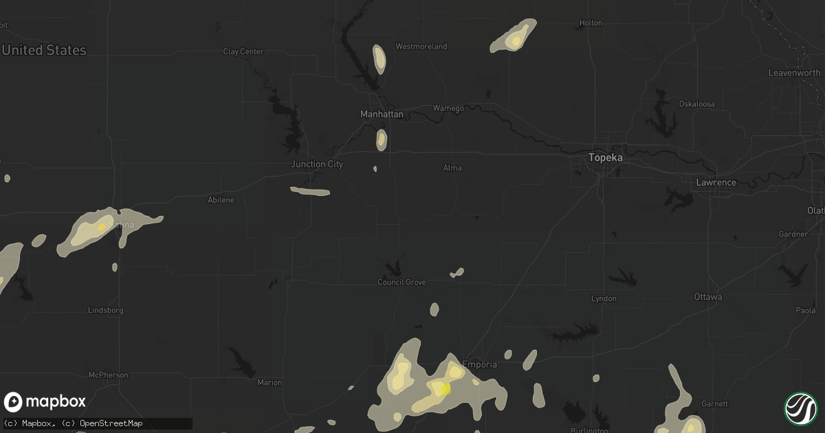 Hail map in Alta Vista, KS on May 30, 2026