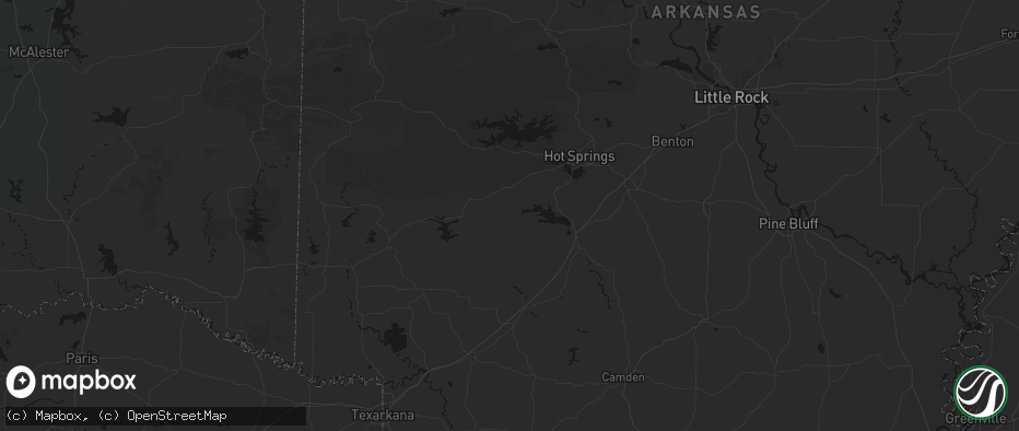 Hail map in Amity, AR on May 30, 2026