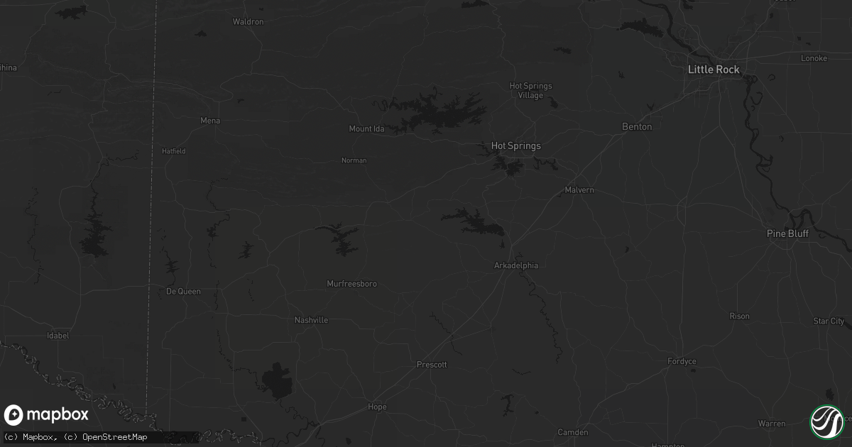 Hail map in Amity, AR on May 30, 2026