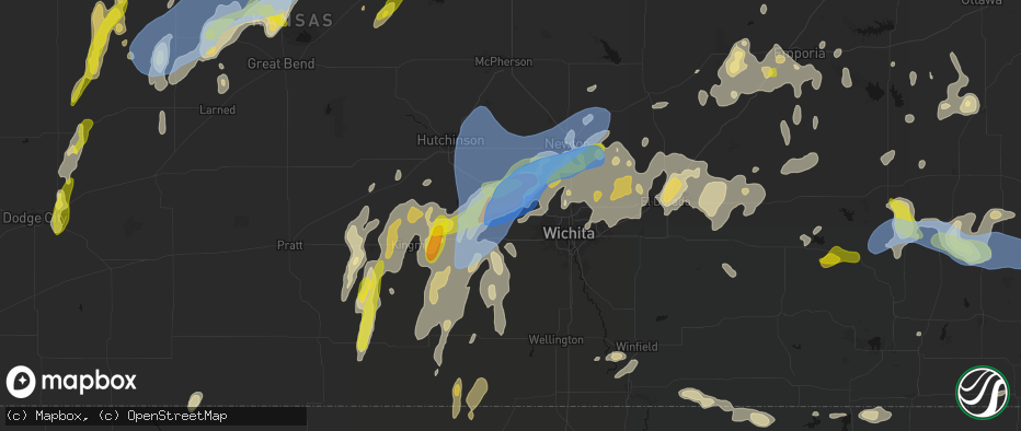Hail map in Andale, KS on May 30, 2026