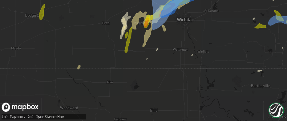 Hail map in Anthony, KS on May 30, 2026