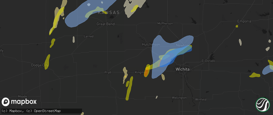 Hail map in Arlington, KS on May 30, 2026