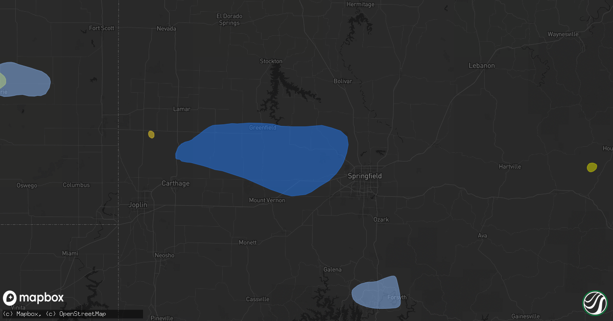 Hail map in Ash Grove, MO on May 30, 2026