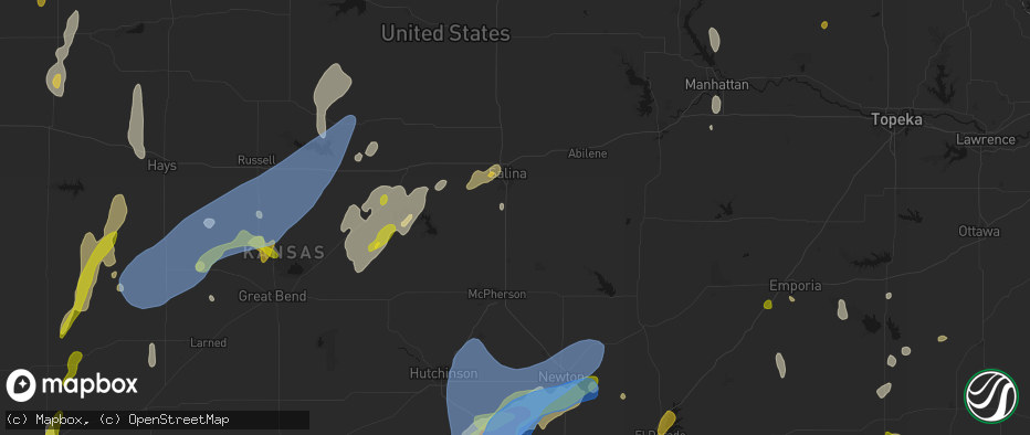 Hail map in Assaria, KS on May 30, 2026