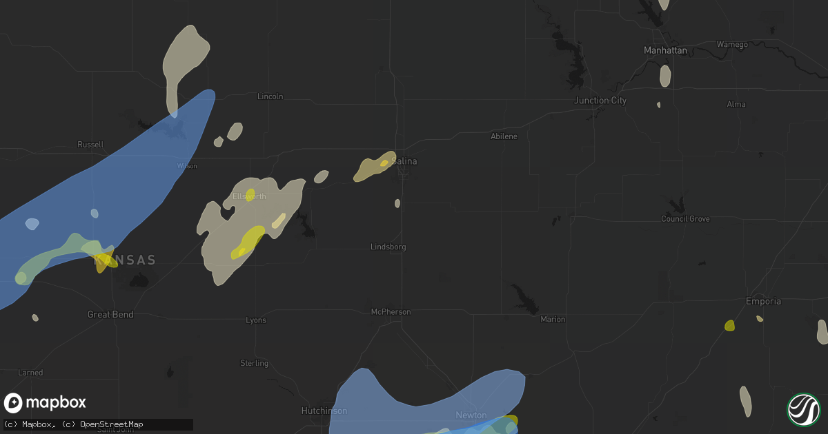 Hail map in Assaria, KS on May 30, 2026