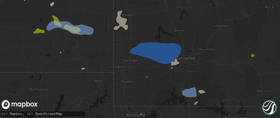 Hail map in Avilla, MO on May 30, 2026