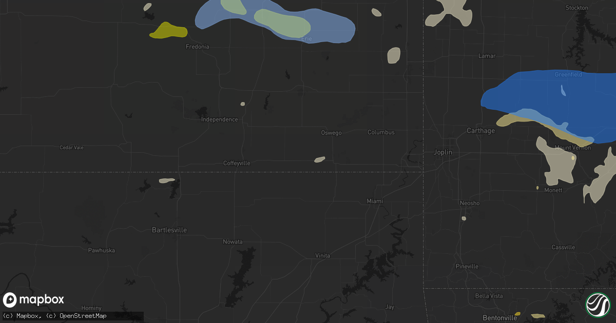 Hail map in Bartlett, KS on May 30, 2026