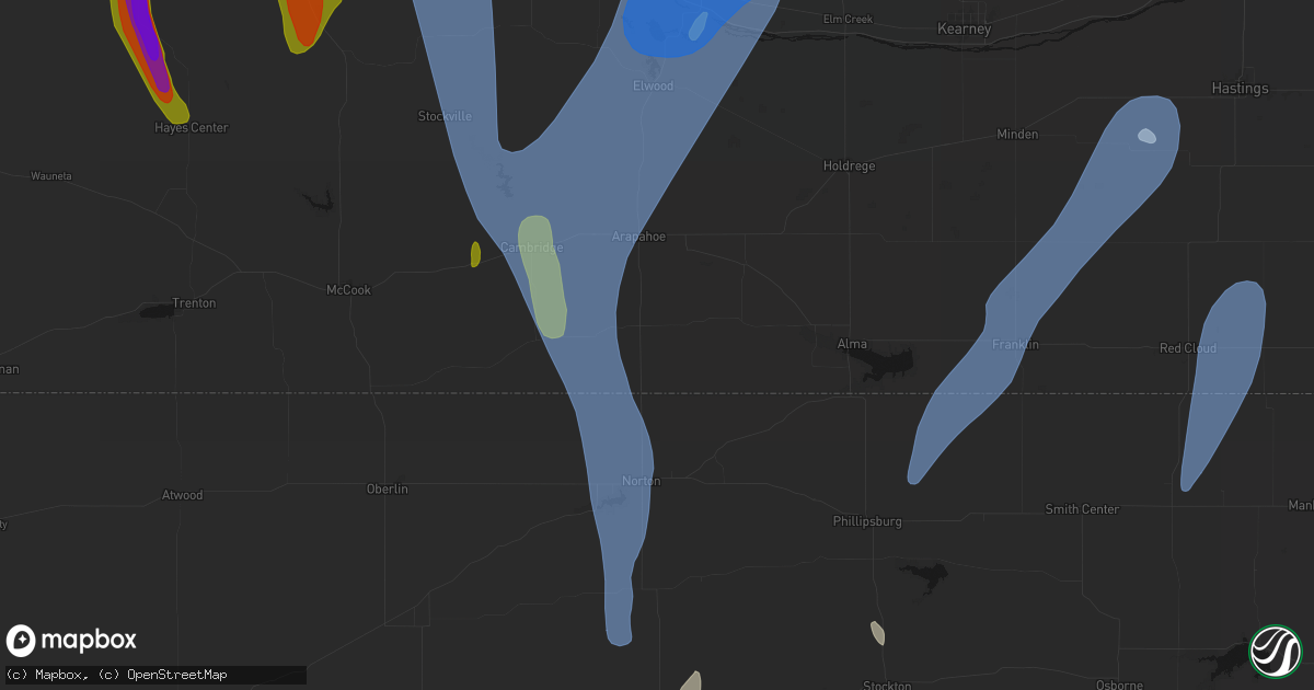 Hail map in Beaver City, NE on May 30, 2026