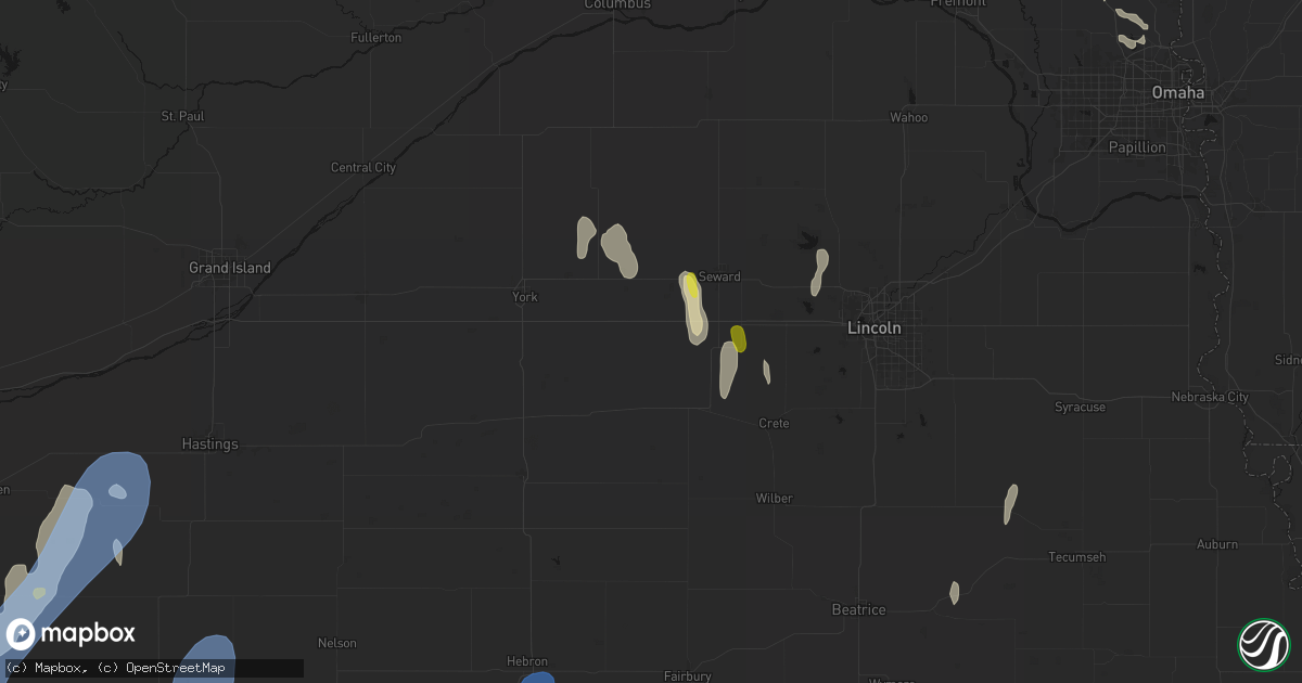 Hail map in Beaver Crossing, NE on May 30, 2026