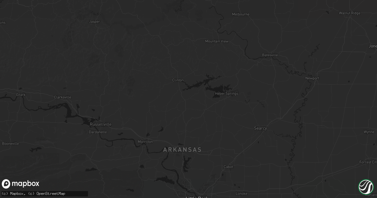 Hail map in Bee Branch, AR on May 30, 2026
